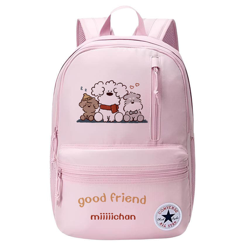 Converse Converse Polyester Heat Transfer, Print Backpack Regular Women's Blush