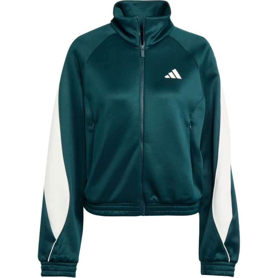 Adidas Adidas Clothing Sweatshirts Women's Green Stand Collar Moderate Cardigan