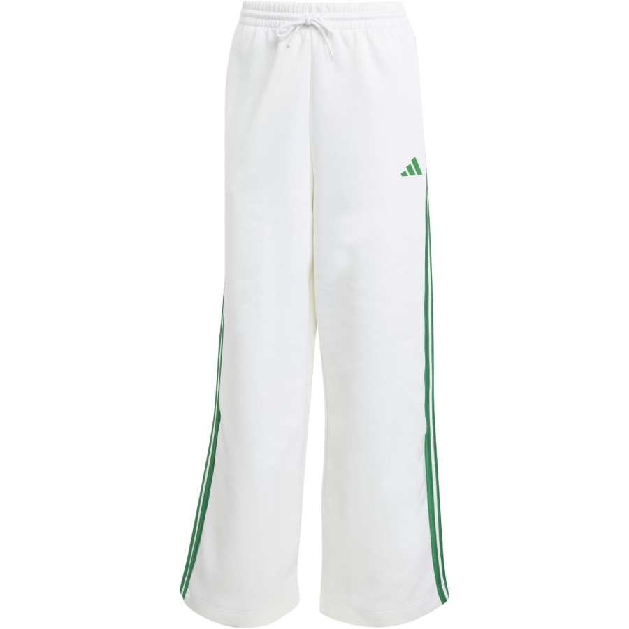 Adidas Adidas Clothing Casual Pants Women's White Green Moderate Straight Fit Pants