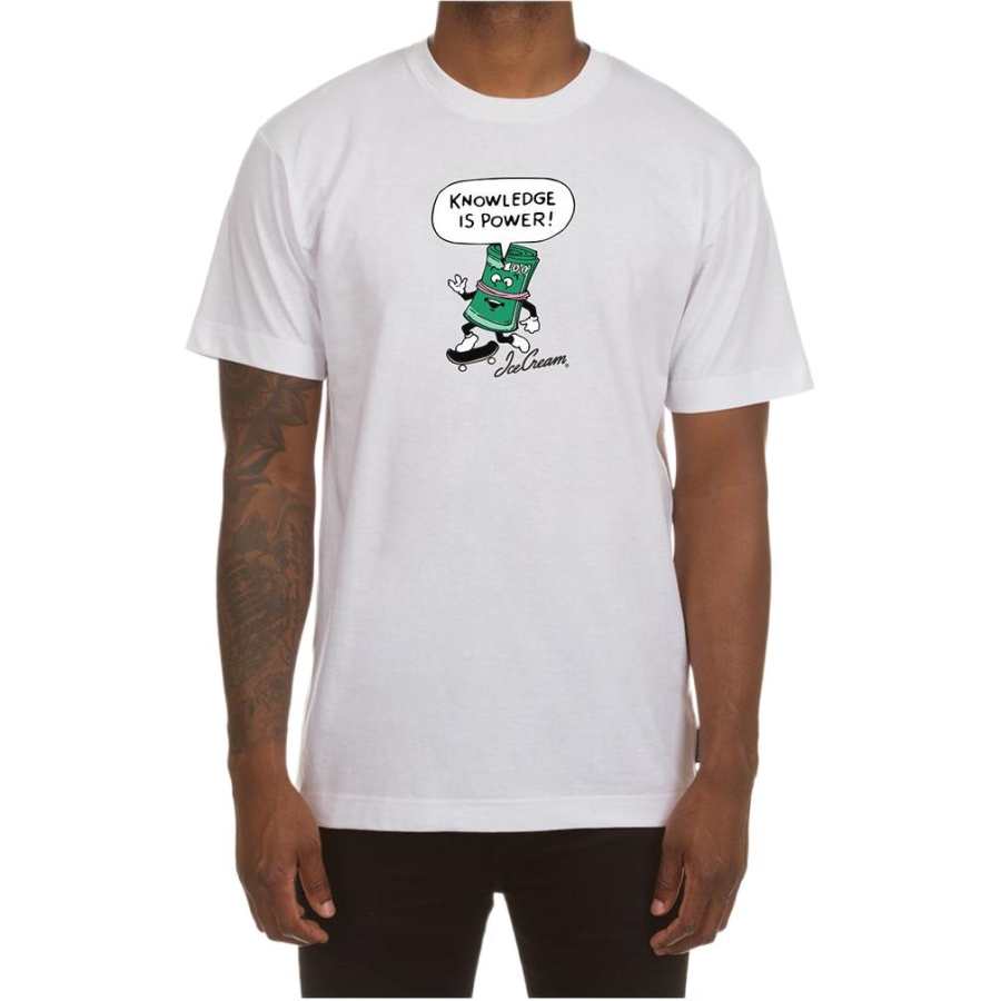Ice Cream T Shirts Unisex White Crew Neck Moderate Straight Fit