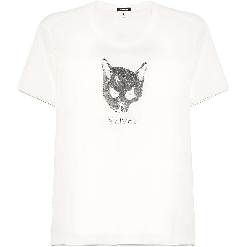 R13 FW25 Drop Shoulder Sleeve T Shirt Women's