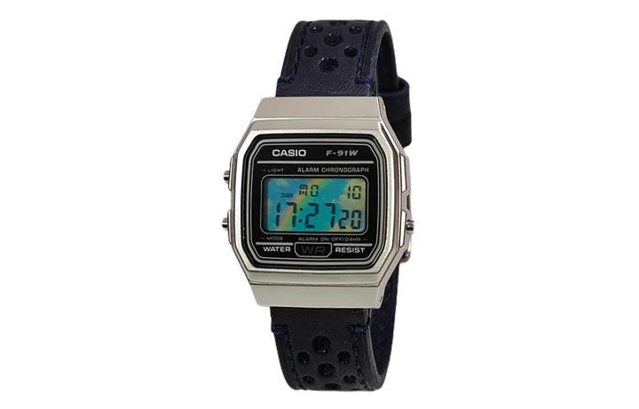 CASIO CASIO Custom Collection Quartz Movement Genuine Leather Strap Watch Unisex Black Dial