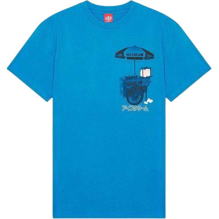 Ice Cream T Shirts Unisex French Blue Crew Neck Moderate Straight Fit