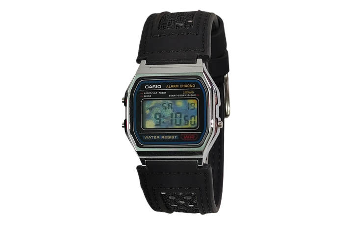 CASIO CASIO Custom Collection Quartz Movement Leather Strap Watch Unisex Black Dial
