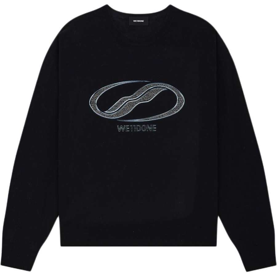 WE11DONE WE11DONE Sweaters Men's Black Crew Neck Moderate Other