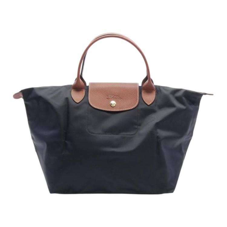 LONGCHAMP LONGCHAMP Polyamide Canvas Handbag Medium Women's Black