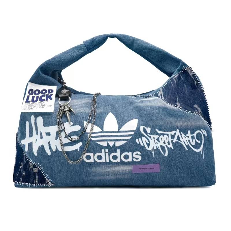 Adidas Originals Cotton Street Trendy, Footprint Innovation Handbag Regular Unisex Blue