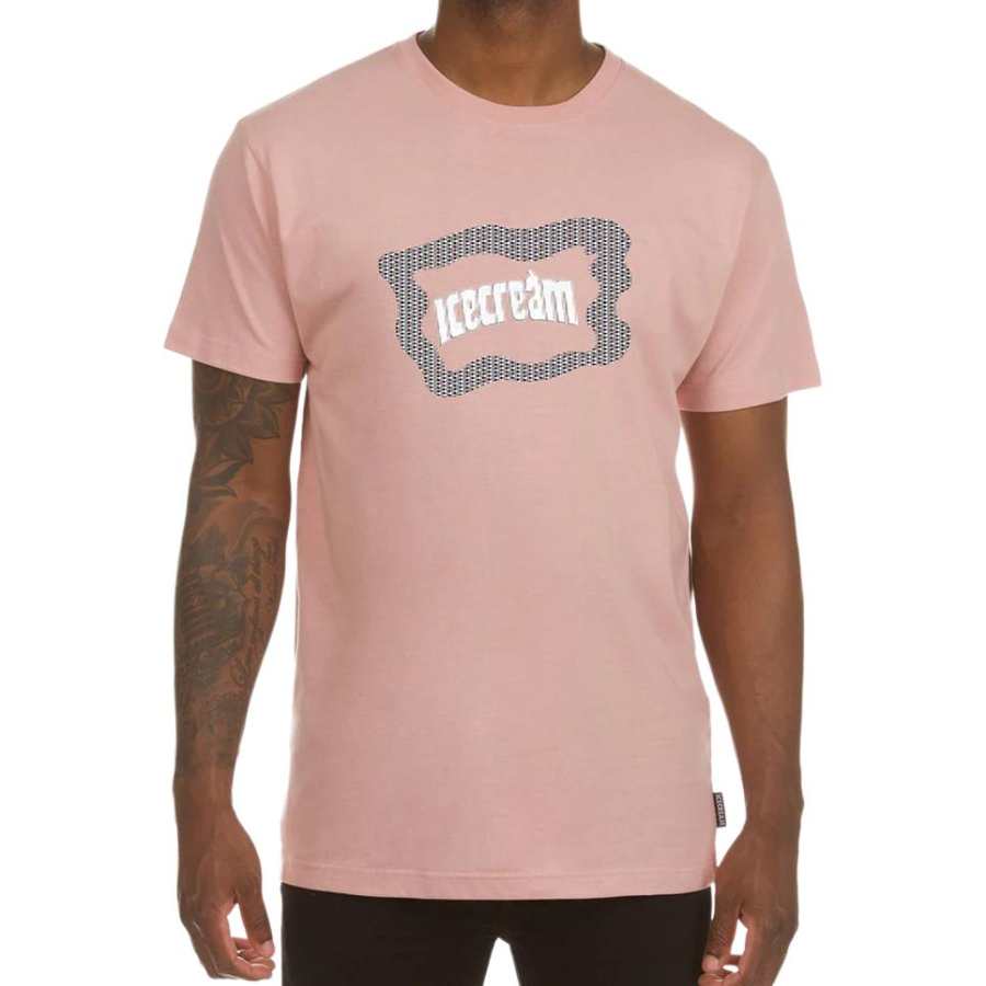 Ice Cream T Shirts Unisex Silver Pink Crew Neck