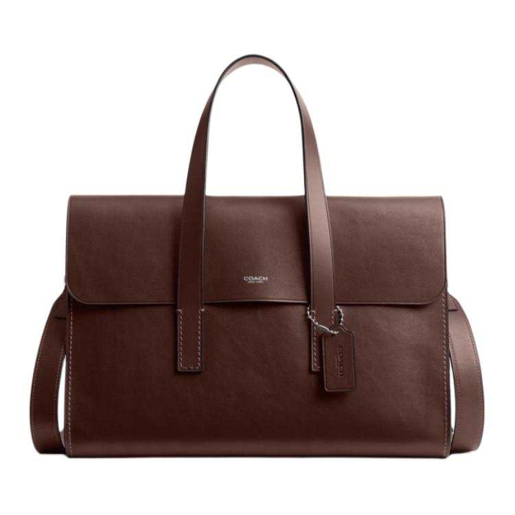COACH COACH Cow Leather Handbag Large Men's Maple Brown