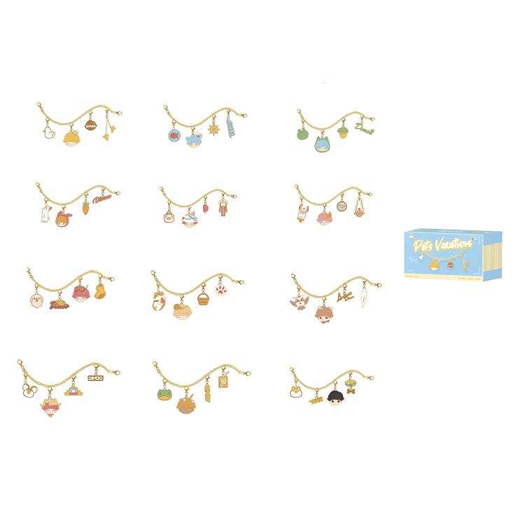 POP MART POP MART Dimoo Pet Vacation Collection, Charm Mystery Boxes Single Mystery Box/Whole Box 12 Pcs
