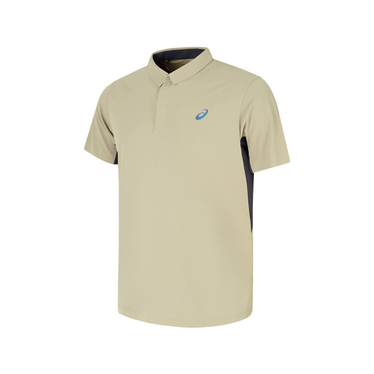 ASICS D.FRESH Polo Shirts Men's Khaki Polo Collar Moderate Straight Fit
