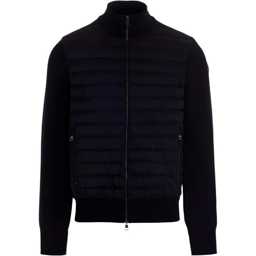Moncler Moncler Logo Patch Knit Padded Cardigan