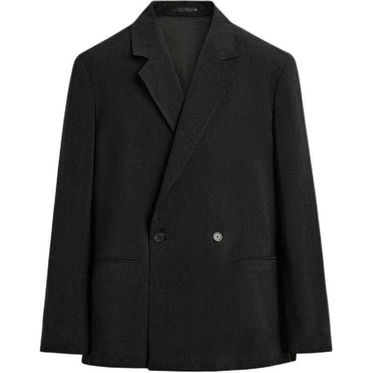 ZARA Business Suits Men's Black Lapel Moderate