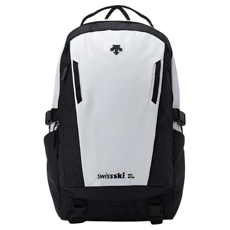 DESCENTE 26L Backpack Outdoor Bag Nylon White & Black Unisex