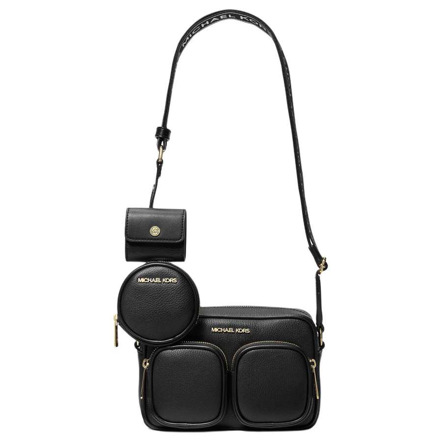 MICHAEL KORS Jet Set Item Leather Crossbody Bags Medium Women's Black