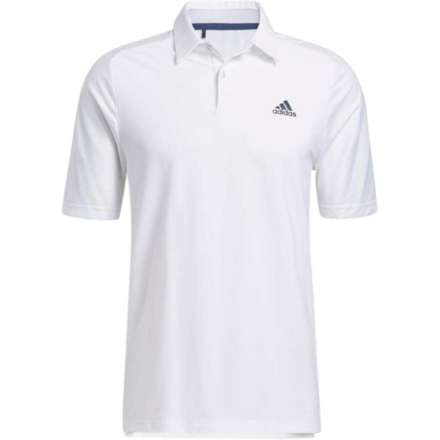 Adidas Adidas Polo Shirts Men's White Polo Collar Moderate Straight Fit