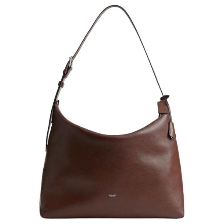 COACH Mott Messenger Bag Cow Leather Messenger Bag, Shoulder Bag Large Unisex Maple Brown