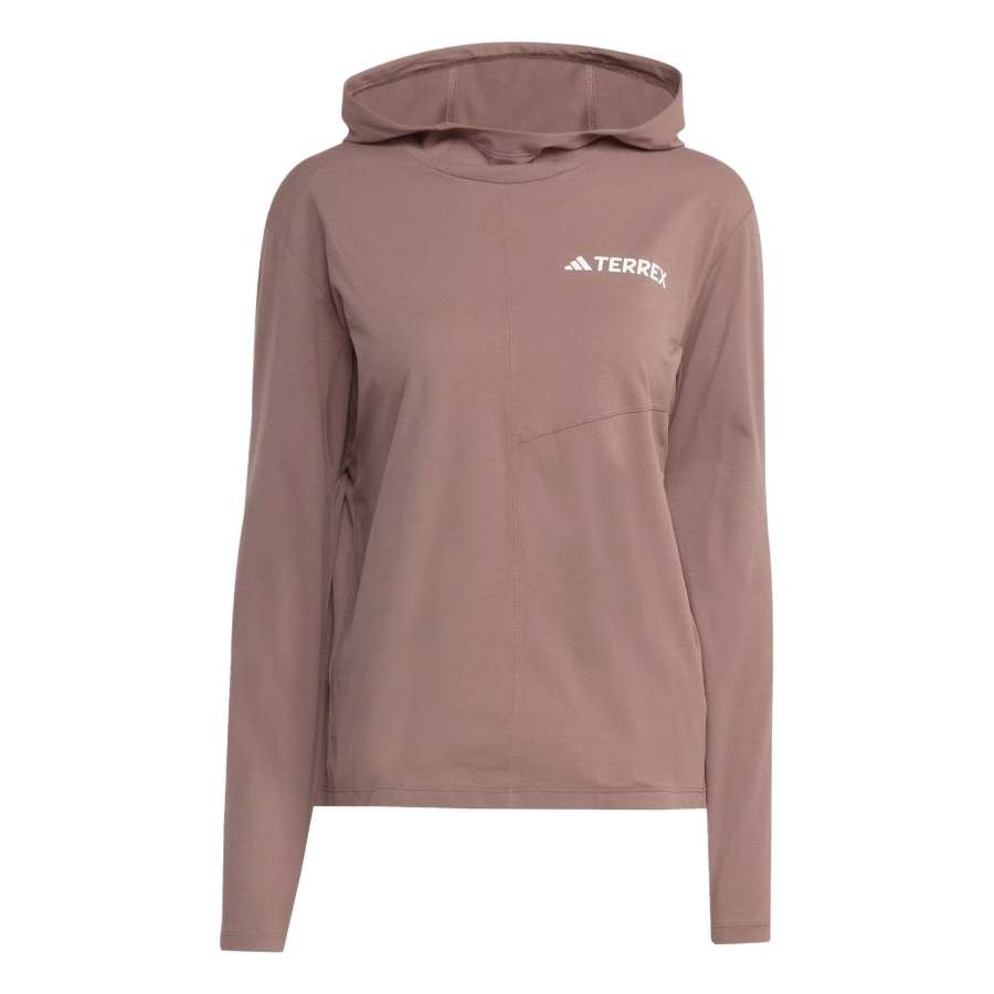 Adidas Adidas Terrex T Shirts Women's Earth Strata Hooded Moderate Straight Fit