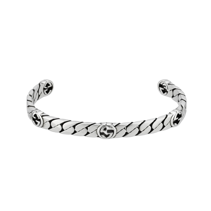 GUCCI GUCCI GG 925 Sterling Silver Bangles Unisex Silver