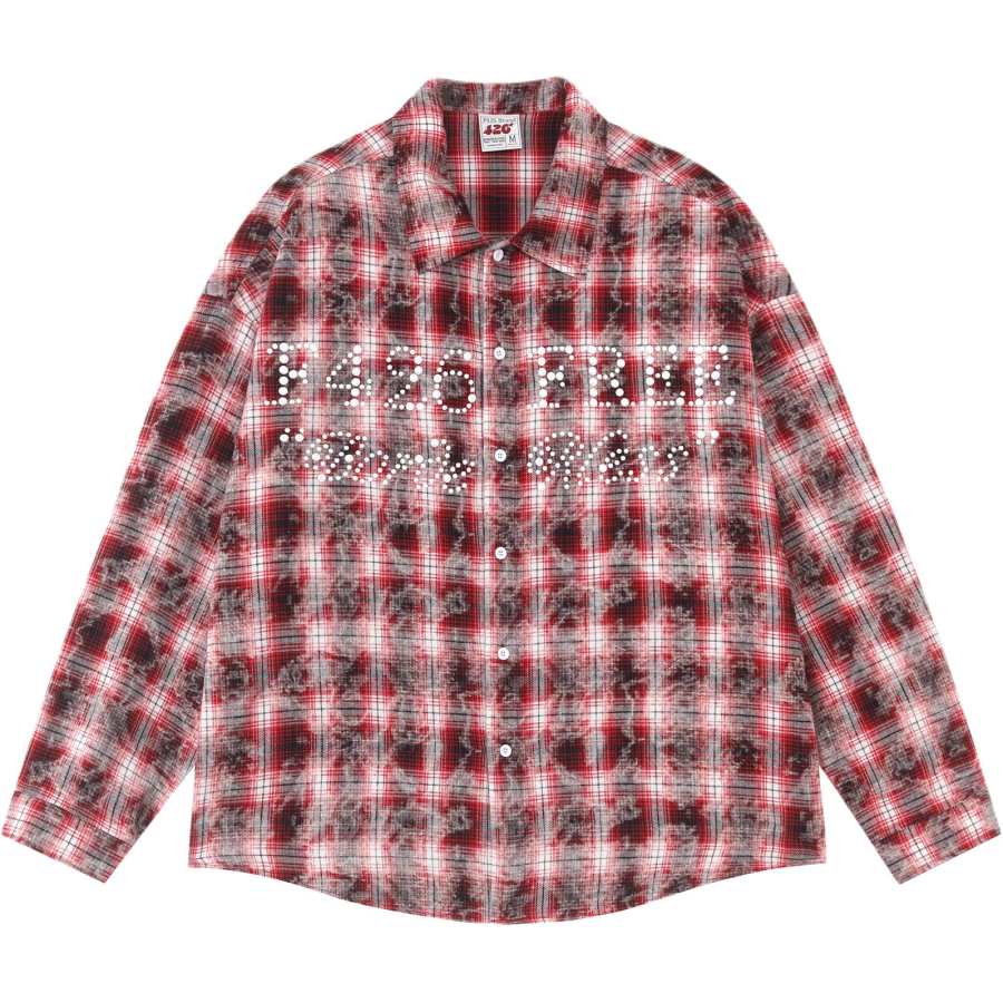 F426 Shirts Unisex Pointed Collar Moderate Other