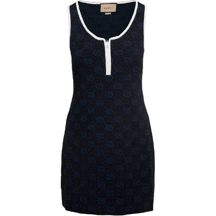GUCCI Tank Tops Women's Blue Crew Neck Moderate Straight Fit