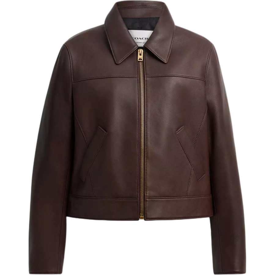 COACH COACH FW25 Leather Jacket Women's