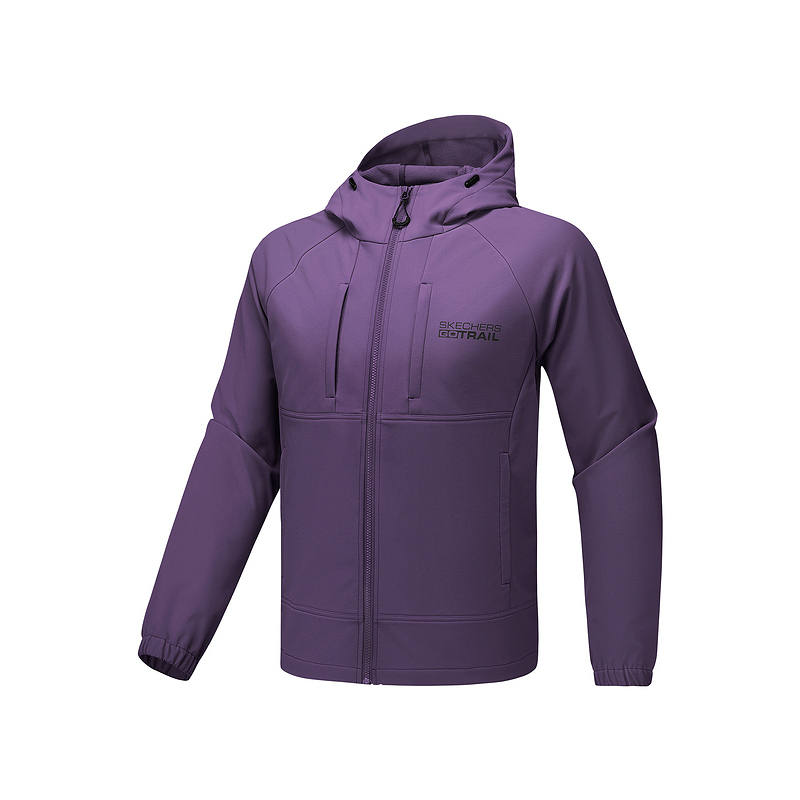 Skechers Jackets Men's Universe Purple 04R8 Hooded Moderate Other