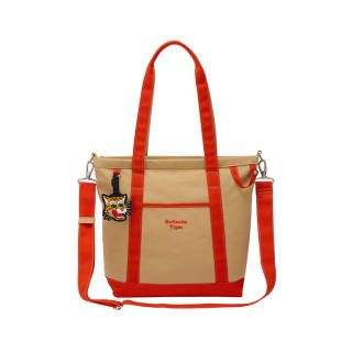 Onitsuka Tiger Cotton Handbag Unisex Beige & Orange & Yellow