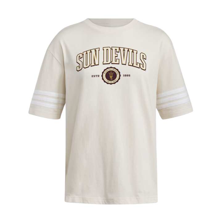 Adidas Adidas Free Shipping With AdiClub Arizona State Sun Devils Women's Exclusive 3 Stripes Tee