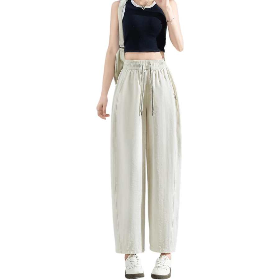 Tonlion Casual Pants Women's Thin Straight Fit Pants