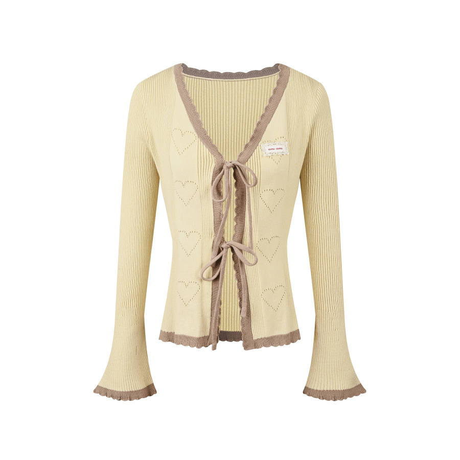 Umoumo Knitwear Women's V Neck Moderate Cardigan