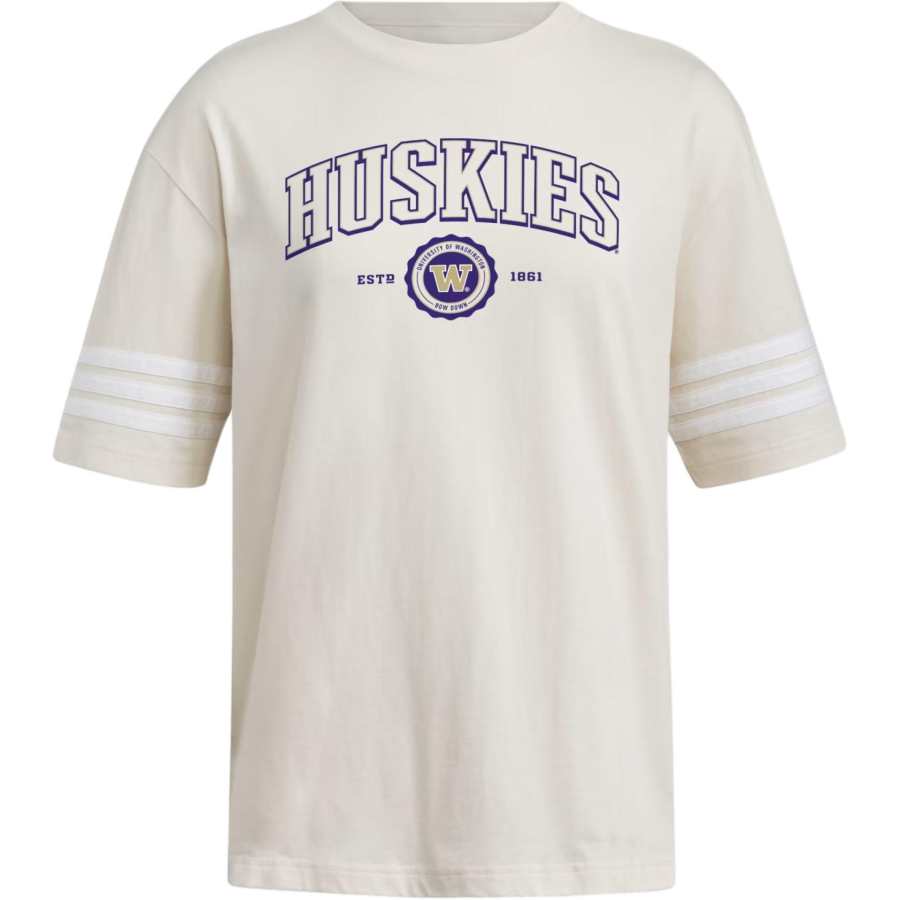 Adidas Adidas Free Shipping With AdiClub Washington Huskies Women's Exclusive 3 Stripes Tee