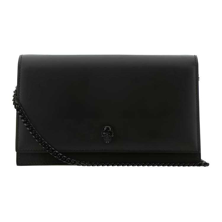 Alexander McQueen Leather Shoulder Bag, Crossbody Bag Women's Black