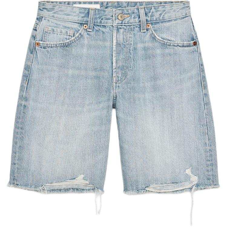 ZARA Trf Denim Shorts Women's Light Blue Moderate Bermuda Shorts