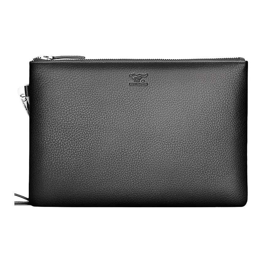 SEPTWOLVES SEPTWOLVES Cow Leather Clutch Men's Black