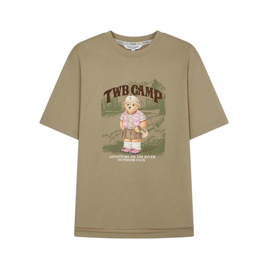 Teenie Weenie T Shirts Women's Crew Neck Moderate Straight Fit
