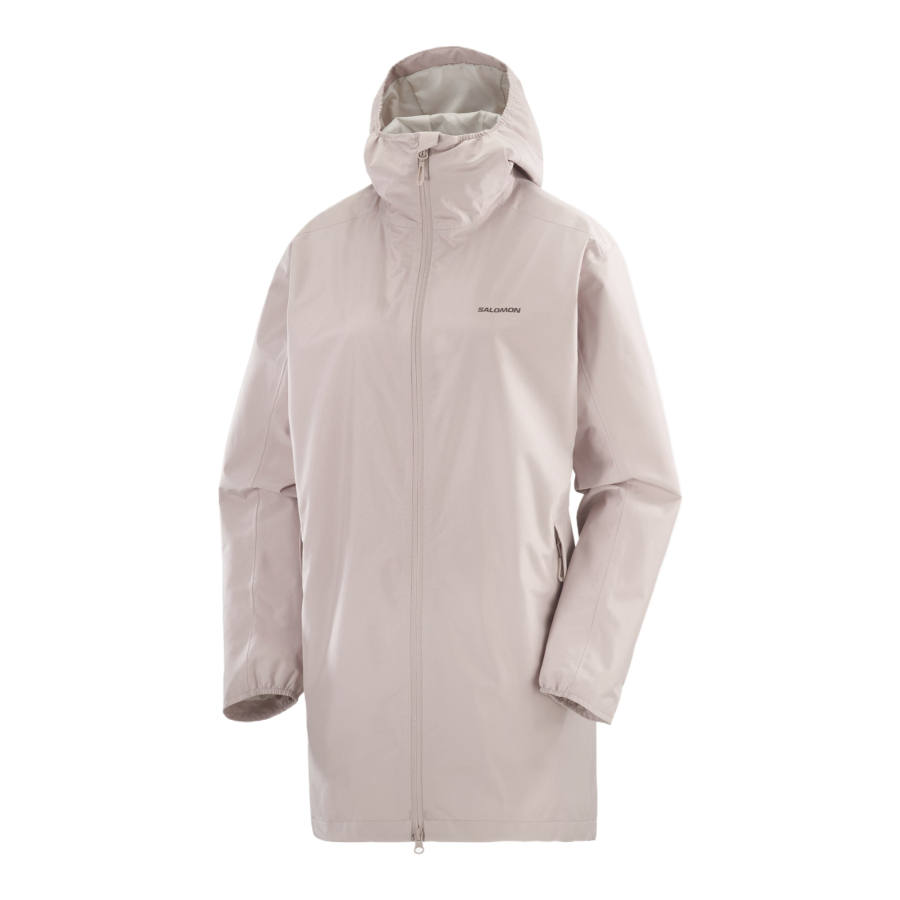 SALOMON Jackets Women's Ecru Hooded Non Detachable Moderate Straight Fit