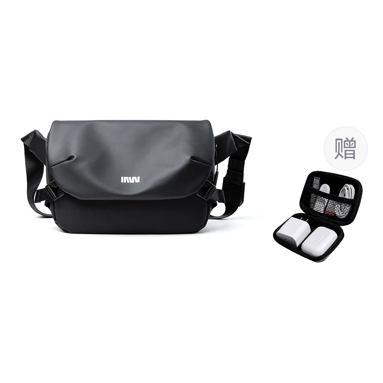SEPTWOLVES Leather Shoulder Bag, Crossbody Bag QPL Regular Unisex Black