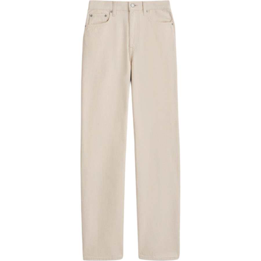 COS Casual Pants Women's Ecru Moderate Straight Fit Pants
