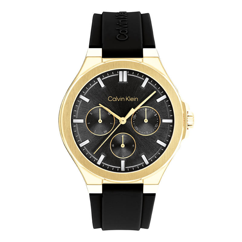 CALVIN KLEIN Wrist Watches Quartz Movement Silicone Strap Black Dial Women's Watch