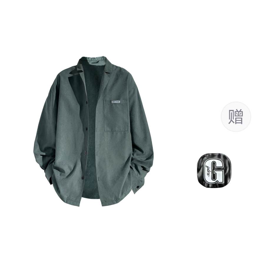 GDRX GDRX Shirts Unisex Cuban Collar Thin