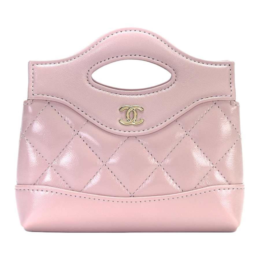 CHANEL Sheepskin Material Gold Metal Shoulder Bag, Crossbody Bag, Handbag Unisex Light Purple