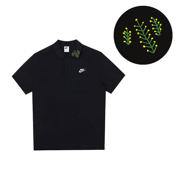 Nike Nike Polo Shirts Unisex Black Polo Collar Moderate Straight Fit