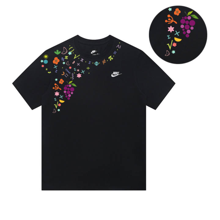 Nike Nike T Shirts Unisex Black Crew Neck Straight Fit