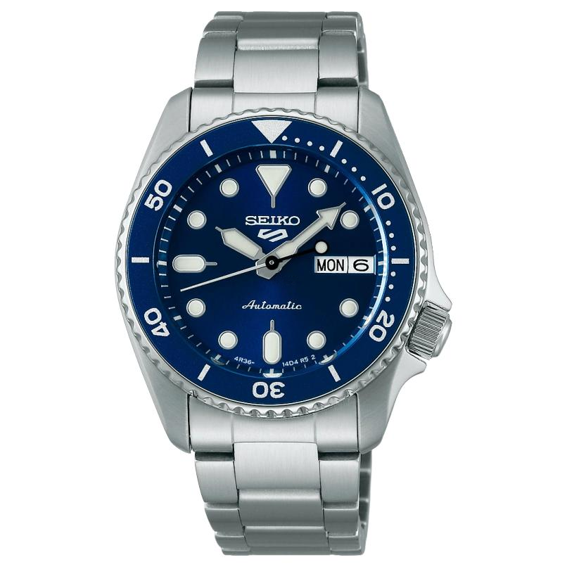 SEIKO 5 Automatic Mechanical Movement Stainless Steel Watchband Watch 38mm Women's Watch Blue Dial