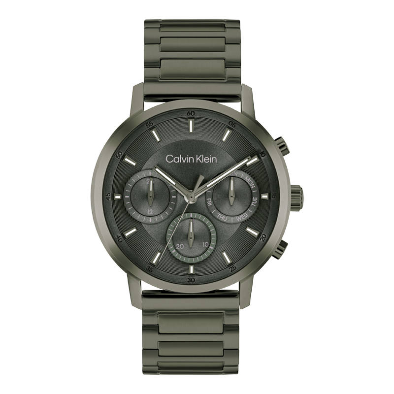 CALVIN KLEIN Style Collection Wrist Watches Quartz Movement Steel Strap Green Dial Men's Watches