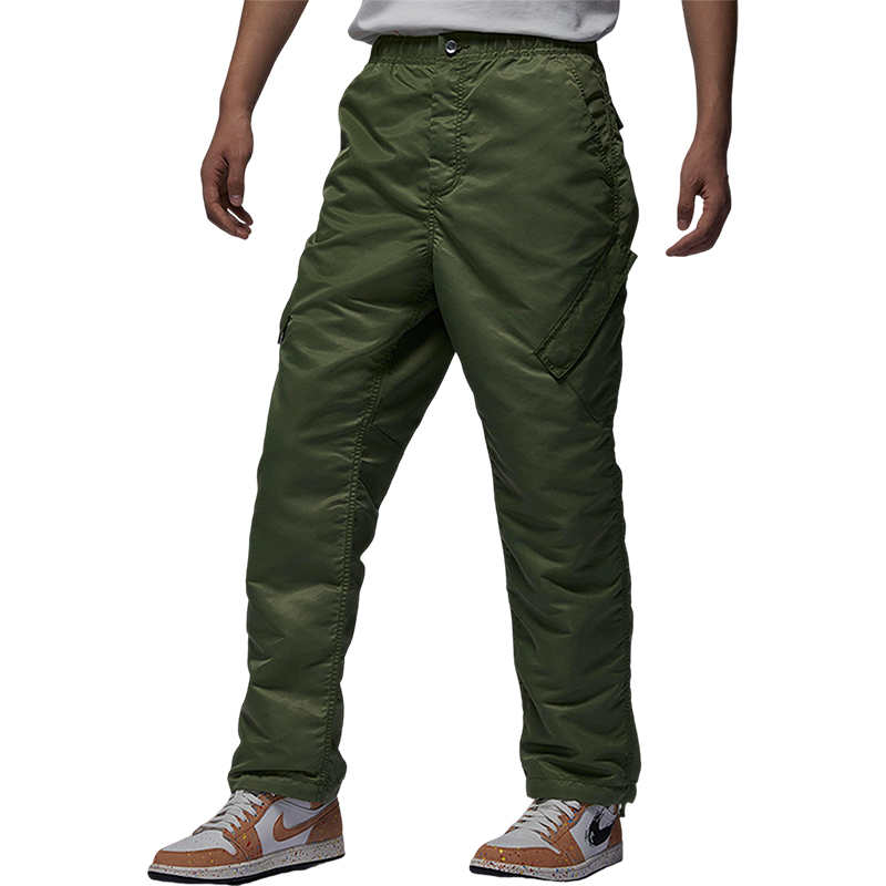 Jordan Jordan Casual Pants Men's Olive Green Moderate Straight Fit Pants