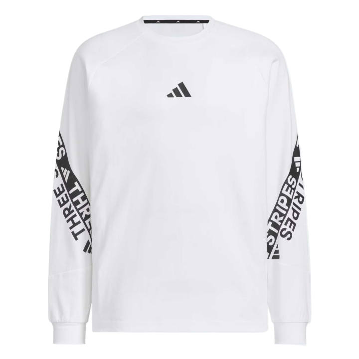 Adidas Adidas WORDING T Shirts Men's White Crew Neck