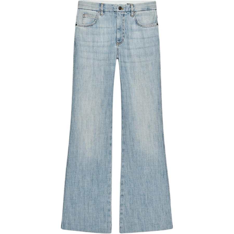 ZARA ZW Jeans Women's Light Blue Moderate Flared Pants