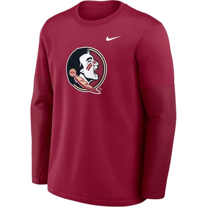 Nike Nike Florida State Sideline Coach Men's Nike Therma FIT College Long Sleeve T Shirt